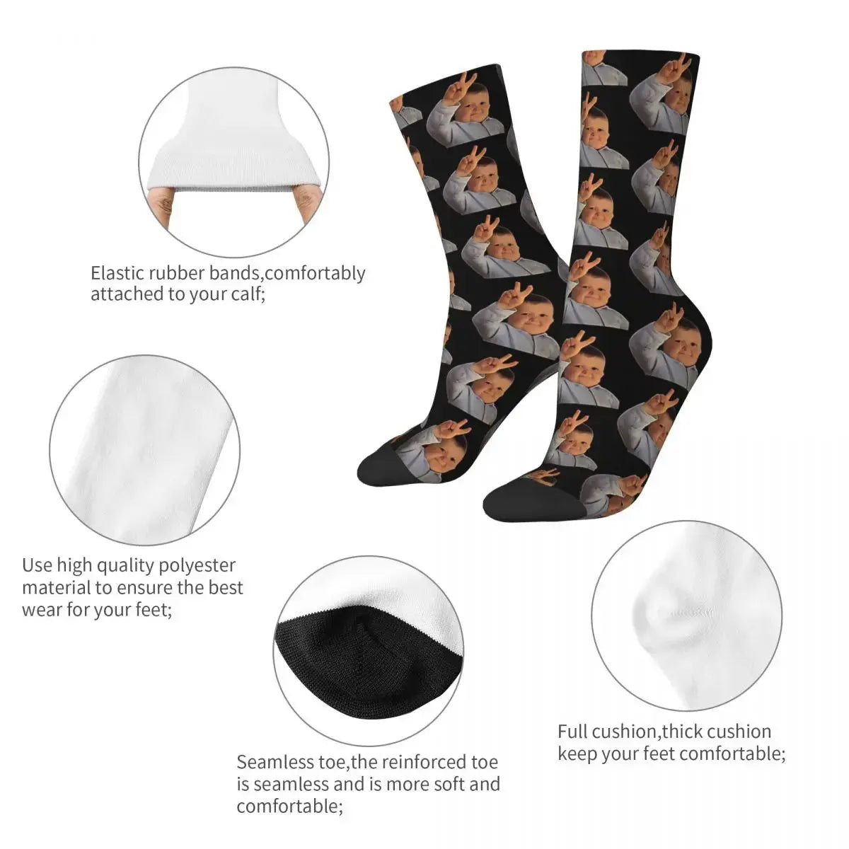 Hasbulla black Socks 2 - FameFool.masks