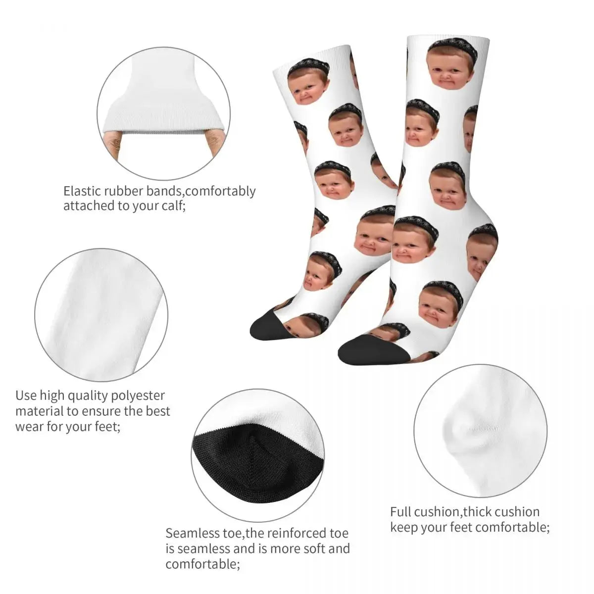 HASBULLAH White Socks - FameFool.masks