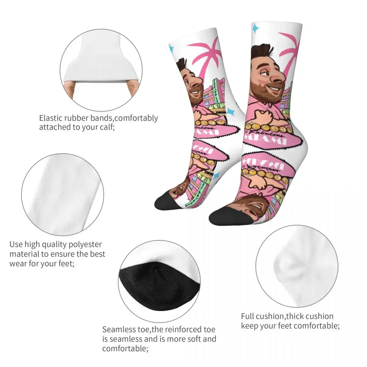 Pink Lionel Messi Socks FameFool.masks